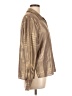Dragonfly 100% Polyester Metallic Tan Long Sleeve Blouse Size L - photo 4