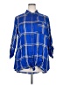 Cato Blue 3/4 Sleeve Button-Down Shirt Size 20W - photo 1