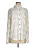 C&C California Checkered-gingham Ivory Long Sleeve Blouse Size M - photo 1