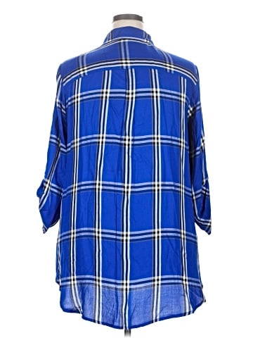 Cato 3/4 Sleeve Button-Down Shirt (view 2)