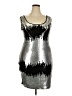 Maitai 100% Polyester Metallic Silver Cocktail Dress Size 2X - photo 1
