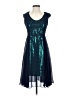 Reiss 100% Polyester Teal Cocktail Dress Size 2 - photo 1