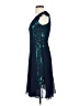 Reiss 100% Polyester Teal Cocktail Dress Size 2 - photo 5