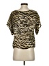 Madison Marcus 100% Silk Animal Print Gold Short Sleeve Top Size XS - photo 2