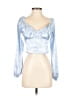 LA Hearts 100% Polyester Blue Long Sleeve Blouse Size S - photo 1