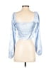 LA Hearts 100% Polyester Blue Long Sleeve Blouse Size S - photo 2