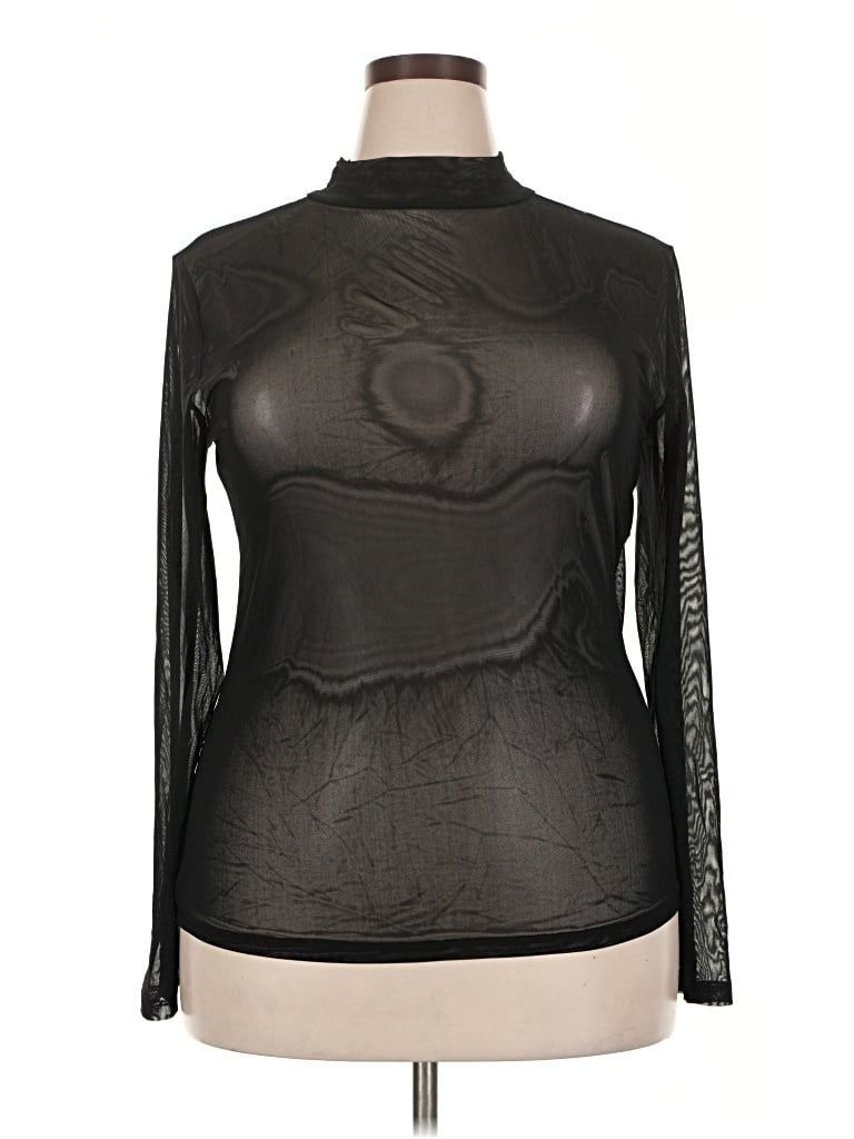 Pre-owned Torrid Long Sleeve Turtleneck In Black