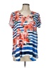 Time and Tru 100% Polyester Blue Short Sleeve Blouse Size L - photo 1