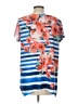 Time and Tru 100% Polyester Blue Short Sleeve Blouse Size L - photo 2