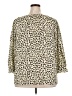 Zac & Rachel 100% Polyester Animal Print Ivory 3/4 Sleeve Blouse Size 2X - photo 2