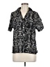 Into Paisley Black Short Sleeve Blouse Size 6 - photo 1