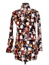 Assorted Brands Print Orange Long Sleeve Blouse Size M - photo 2