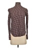 Zara Houndstooth Brown Long Sleeve Blouse Size XS - photo 1