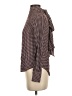 Zara Houndstooth Brown Long Sleeve Blouse Size XS - photo 5