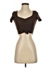 Zara Brown Short Sleeve Top Size S - photo 1