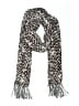Unbranded Animal Print Gray Brown Scarf One size - photo 1