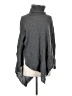 360 Sweater 100% Cashmere Gray Poncho Size XS - photo 1