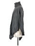 360 Sweater 100% Cashmere Gray Poncho Size XS - photo 5