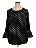 Foxcroft Polka Dots Black 3/4 Sleeve Blouse Size XL (estimated) - photo 1