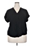 Gap 100% Rayon Black Short Sleeve Blouse Size XXL - photo 1