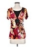 Notations Orange Short Sleeve Blouse Size S - photo 1