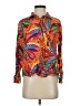 True Destinations 100% Rayon Paisley Orange Long Sleeve Blouse Size XS - photo 1
