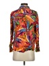 True Destinations 100% Rayon Paisley Orange Long Sleeve Blouse Size XS - photo 2