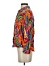 True Destinations 100% Rayon Paisley Orange Long Sleeve Blouse Size XS - photo 5