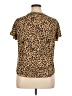 Old Navy 100% Cotton Animal Print Tan Short Sleeve Top Size XL - photo 2