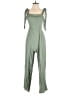 Trixxi Solid Green Jumpsuit Size M - photo 1