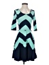 rue21 Chevron-herringbone Teal Casual Dress Size S - photo 1