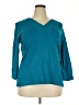 Rafaella Solid Teal 3/4 Sleeve Top Size 2X - photo 1