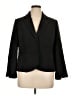 Pantology 100% Polyester Chevron-herringbone Black Blazer Size 14 - photo 1