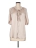 Current Air 100% Polyester Tan 3/4 Sleeve Blouse Size M (estimated) - photo 1
