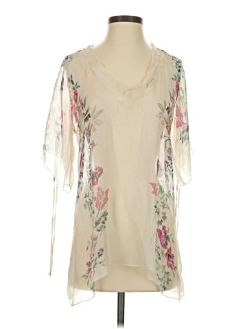 4 Love & Liberty 3/4 Sleeve Silk Top (view 1)