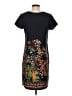 Merona 100% Polyester Print Black Casual Dress Size XS - photo 2