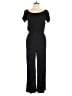 Charles Henry Solid Black Jumpsuit Size L - photo 1