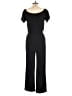 Charles Henry Solid Black Jumpsuit Size L - photo 2