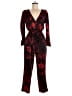 H&M 100% Polyester Print Red Jumpsuit Size 6 - photo 1