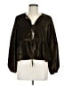 Free People 100% Polyester Brown Long Sleeve Blouse Size 6 (estimated) - photo 1