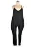 Unbranded 100% Polyester Solid Black Jumpsuit Size 2X - photo 1