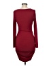 Shein Solid Burgundy Casual Dress Size M - photo 2