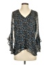 Vince Camuto 100% Polyester Blue 3/4 Sleeve Blouse Size XS - photo 1