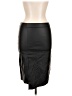 iris Solid Black Faux Leather Skirt Size L - photo 1