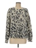 525 America 100% Cotton Animal Print Silver Pullover Sweater Size M - photo 1