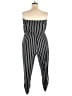 Almost Famous Stripes Black Jumpsuit Size 3X - photo 2