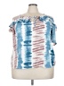 Rouge Tie-dye Blue Short Sleeve Blouse Size 3X - photo 1