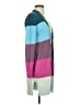 Lands' End 100% Cotton Stripes Multi Color Teal Cardigan Size S - photo 4