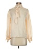 Cider 100% Polyester Ivory Long Sleeve Blouse Size S - photo 1