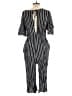 Gibson Latimer 100% Rayon Stripes Black Jumpsuit Size 1X - photo 2